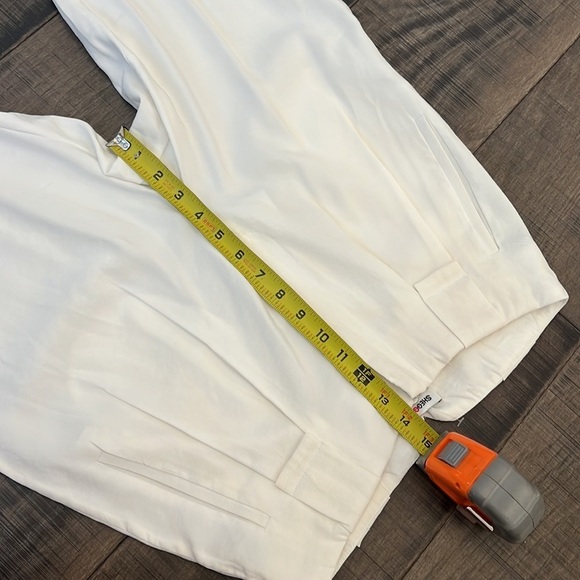 AS NEW HIGH WAISTED SHEGGY WHITE SUIT - Picture 9 of 17